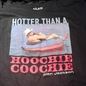 Men's Black Large Alan Jackson Hoochie Coochie Country Music Shirt Chattahoochie